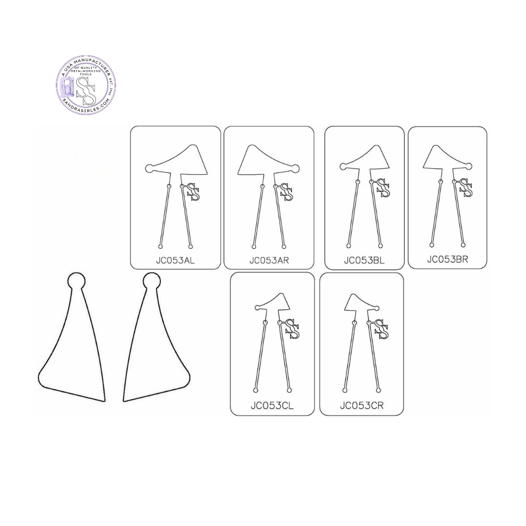 PANCAKE DIE JC053 COMPONENT EARRING LEFT OR RIGHT